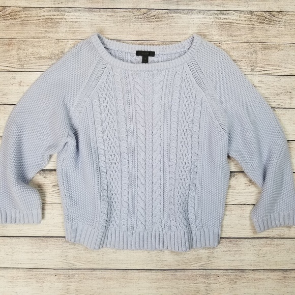J. CREW Cable Chunky Sweater Lavender - Picture 3 of 5